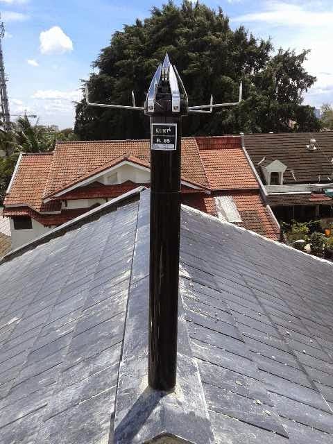 Bagaimana cara pemasangan penangkal petir
